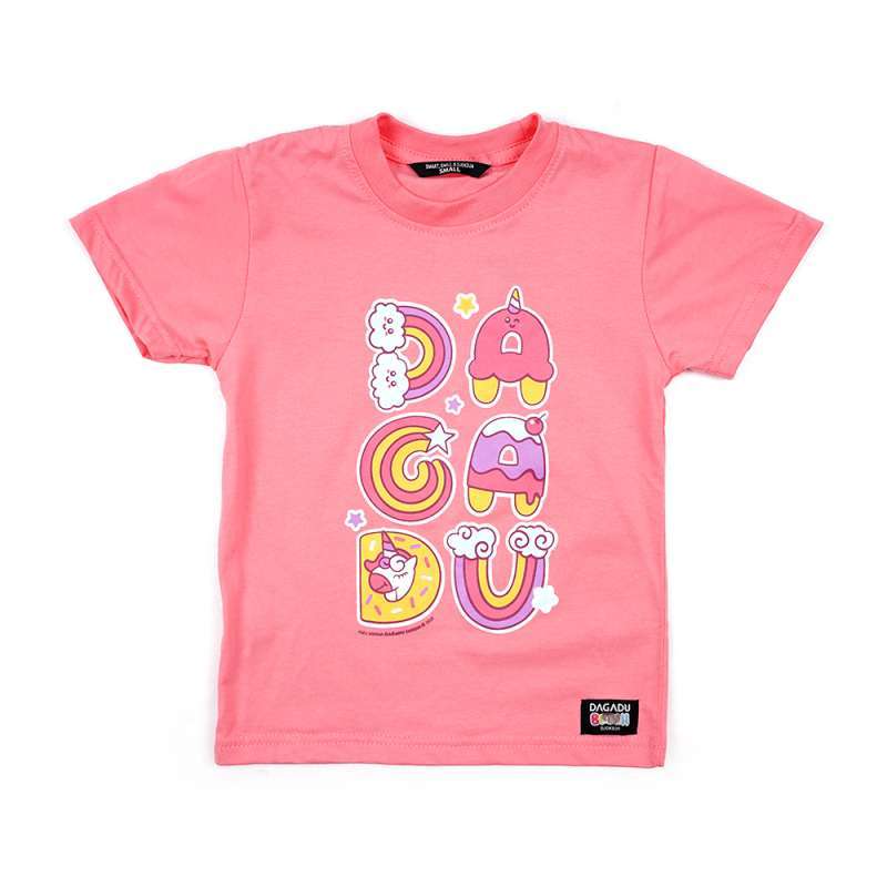 Dagadu Kaos Anak Usia 0-7 Tahun Unicorn - Pink