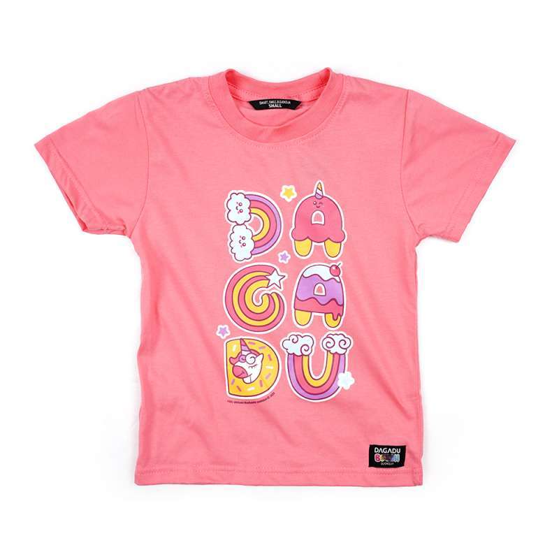 Dagadu Kaos Anak Usia 0-7 Tahun Unicorn - Pink