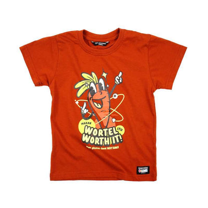 Dagadu Kaos Anak Usia 0-7 Tahun Wortelit - Autumn Orange