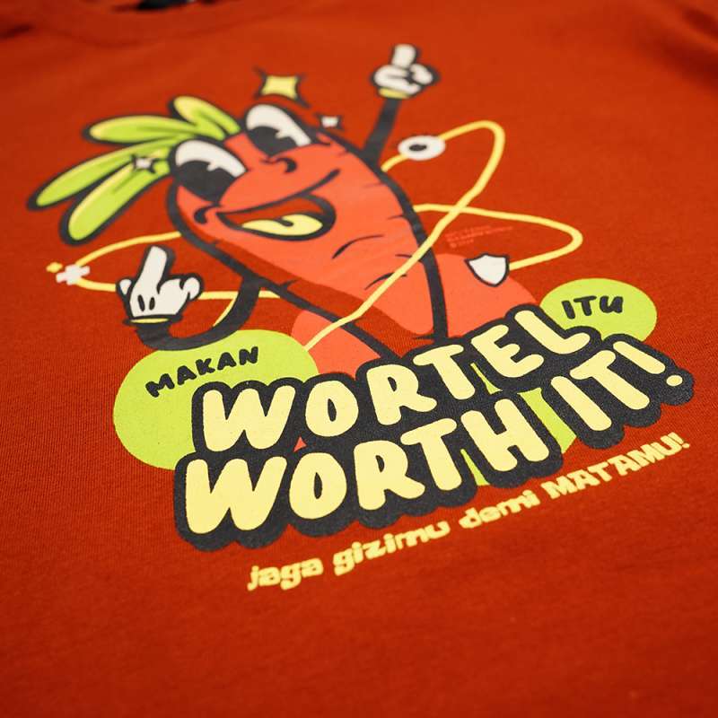 Dagadu Kaos Anak Usia 0-7 Tahun Wortelit - Autumn Orange