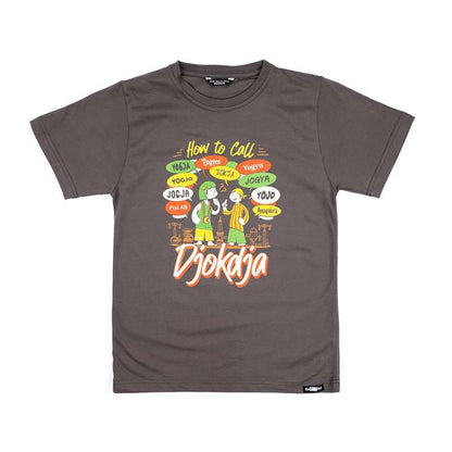 Dagadu Kaos Anak Usia 7-14 Tahun Call Djokdja - Charcoal