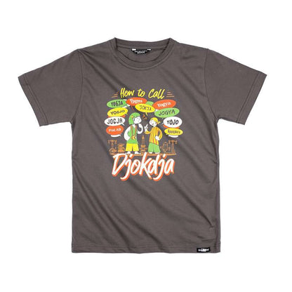 Dagadu Kaos Anak Usia 7-14 Tahun Call Djokdja - Charcoal