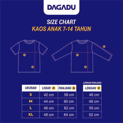 Dagadu Kaos Anak Usia 7-14 Tahun Call Djokdja - Charcoal
