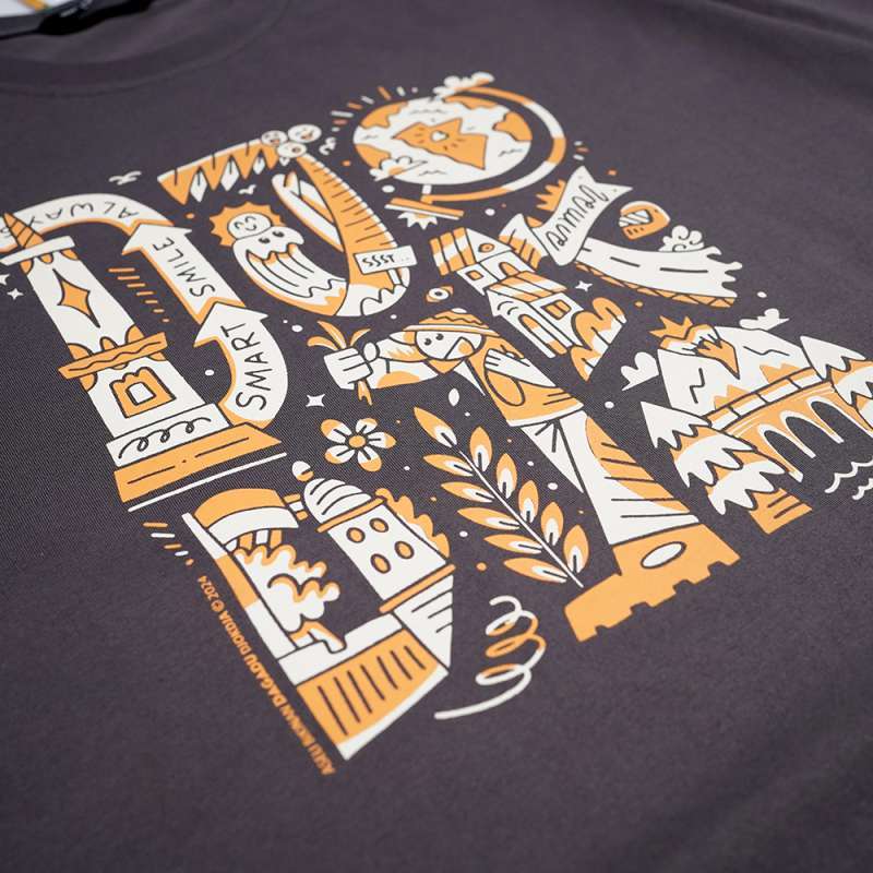 Dagadu Kaos Djokdle - Charcoal