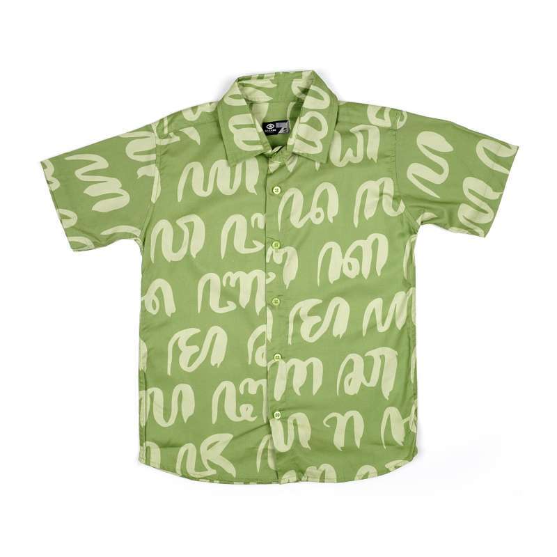 Dagadu Kemeja Aksara - Olive Green