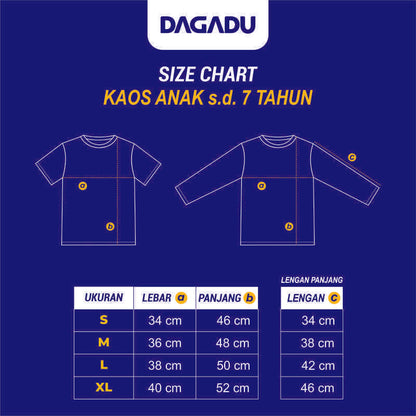 Dagadu Kaos Anak Usia 0-7 Tahun Bricks - Hitam