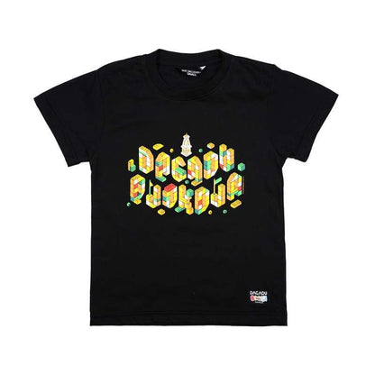 Dagadu Kaos Anak Usia 0-7 Tahun Bricks - Hitam