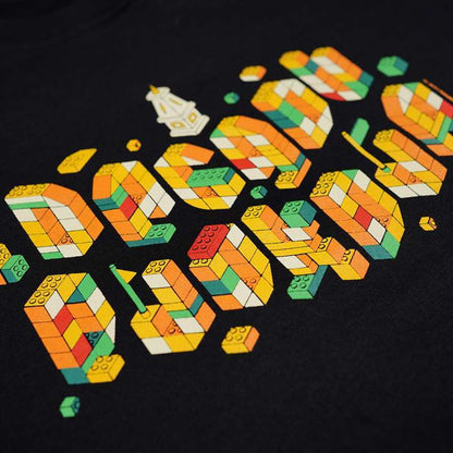 Dagadu Kaos Anak Usia 0-7 Tahun Bricks - Hitam