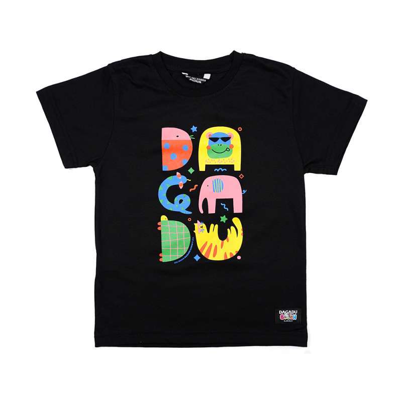 Dagadu Kaos Anak Usia 0-7 Tahun Dagazoo - Hitam