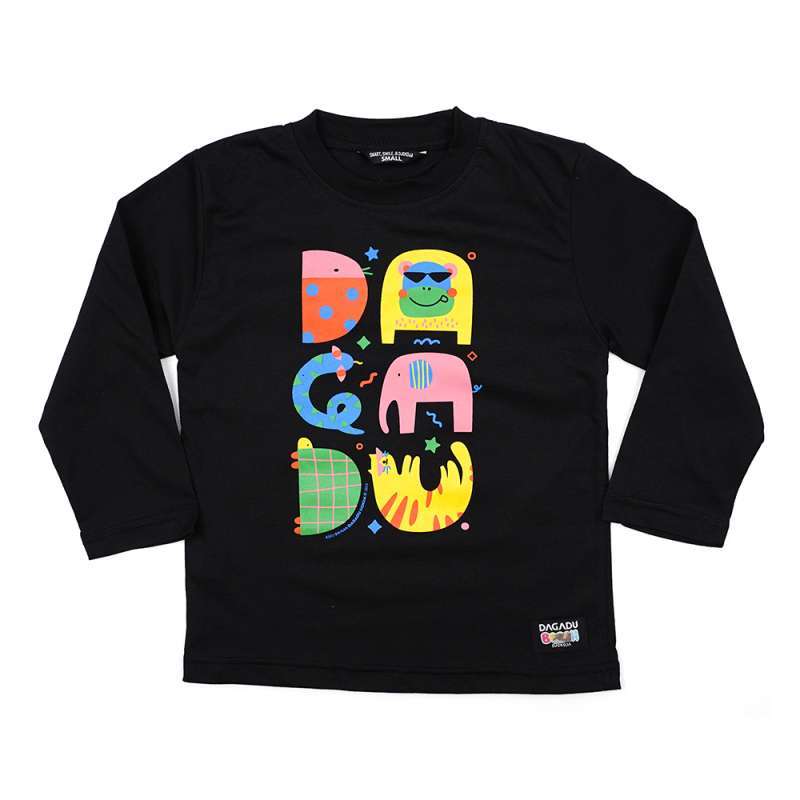 Dagadu Kaos Anak Usia 0-7 Tahun Dagazoo - Hitam