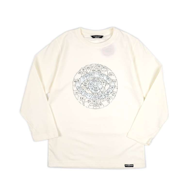 Dagadu Kaos Anak Usia 7-14 Tahun Kucing Doodle - Off White