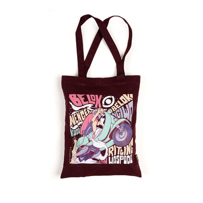 Dagadu Totebag Riting - Merah Maroon