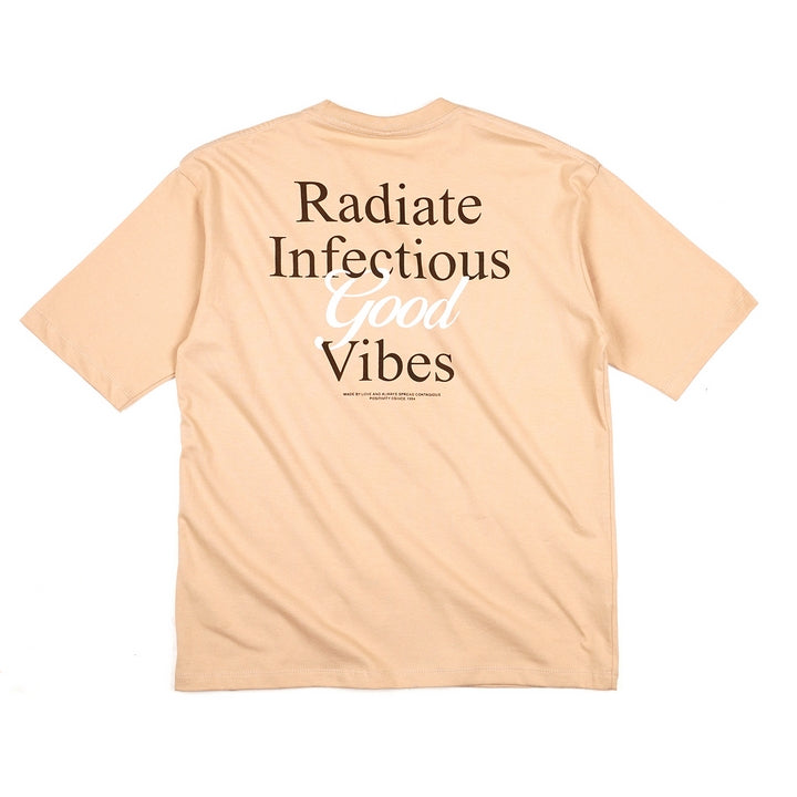 Dagadu Kaos Oversize Good Vibes - Beige