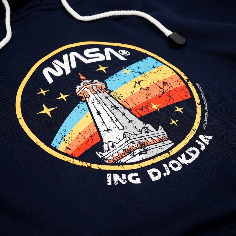 Dagadu Lengan Panjang Hoodie Nyasar - Navy