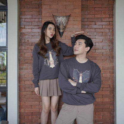 Dagadu Sweater Crewneck Night - Charcoal