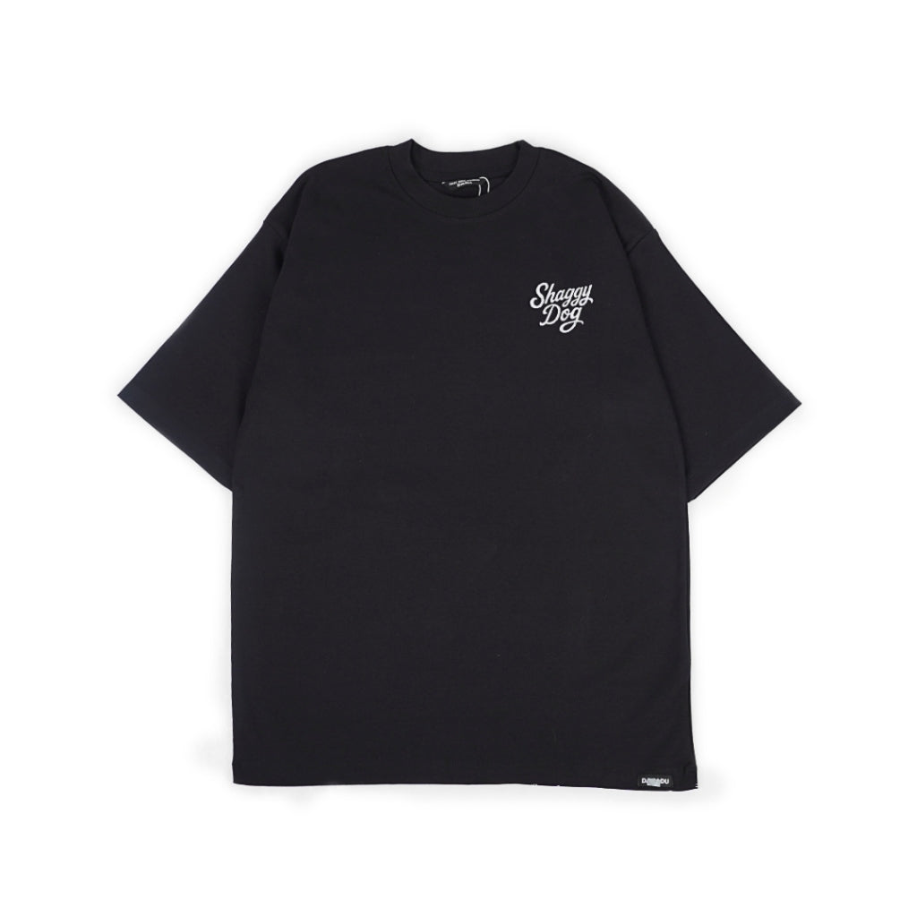 Kaos Oversize Official Merch Shaggydog Scribble x Dagadu - Hitam