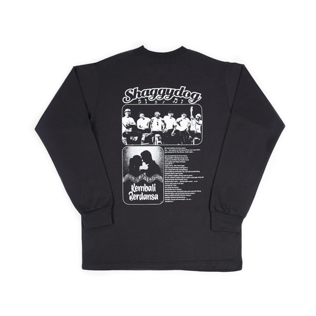 Kaos RIB Lengan Panjang Official Merch Manunggaling Shaggydog x Dagadu - Hitam