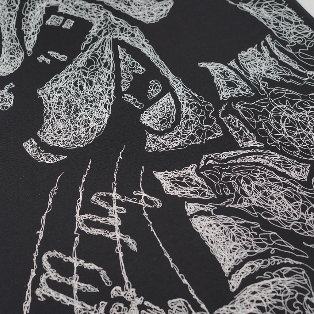 Kaos Oversize Official Merch Shaggydog Scribble x Dagadu - Hitam