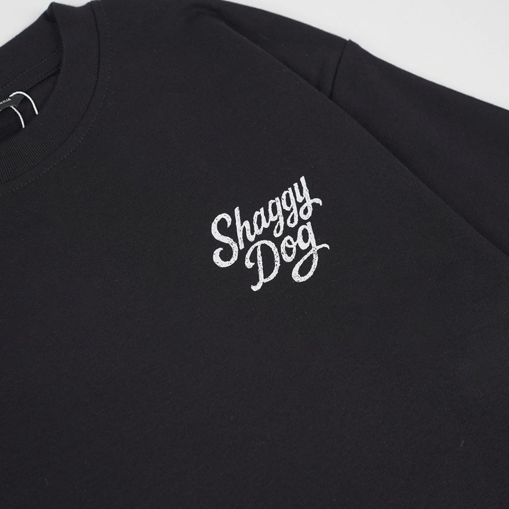 Kaos Oversize Official Merch Shaggydog Scribble x Dagadu - Hitam