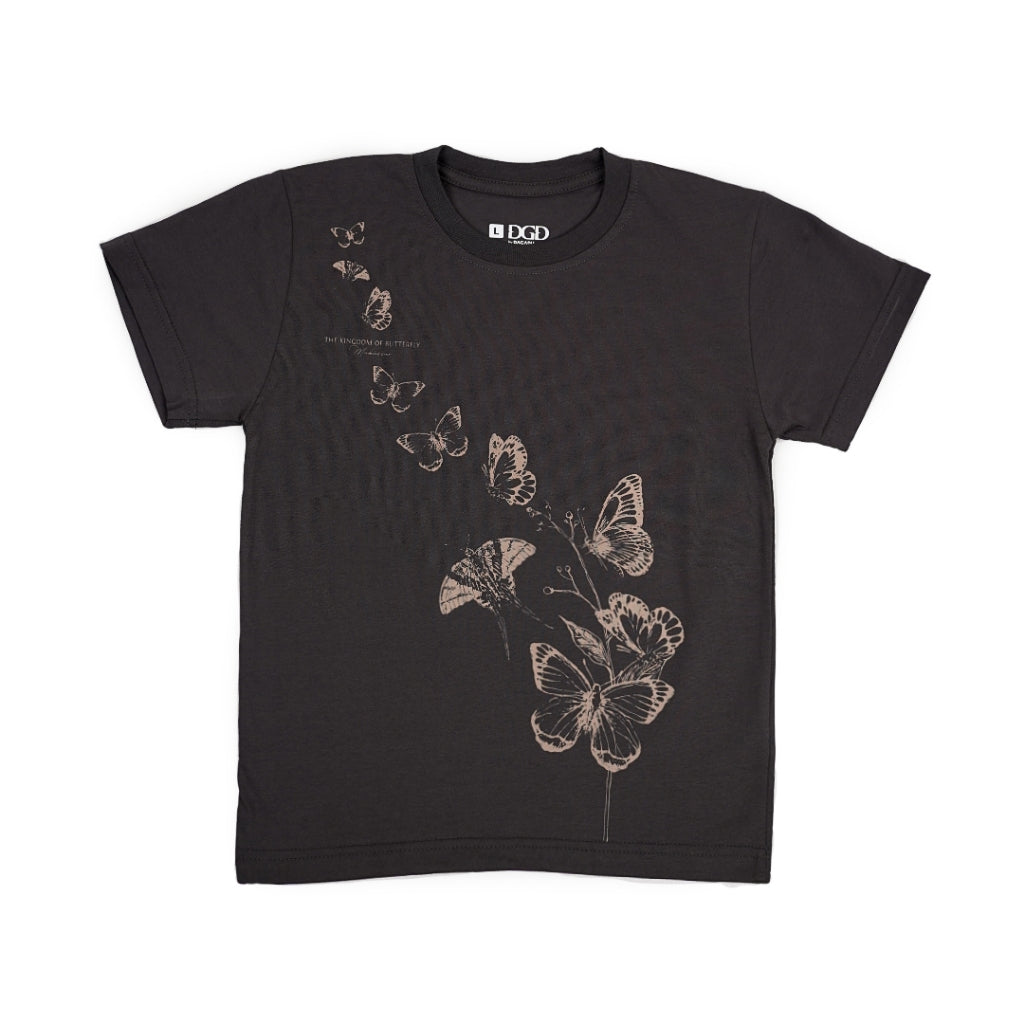 Dagadu Kaos Anak 0-7 Tahun Kupu Sulawesi - Charcoal