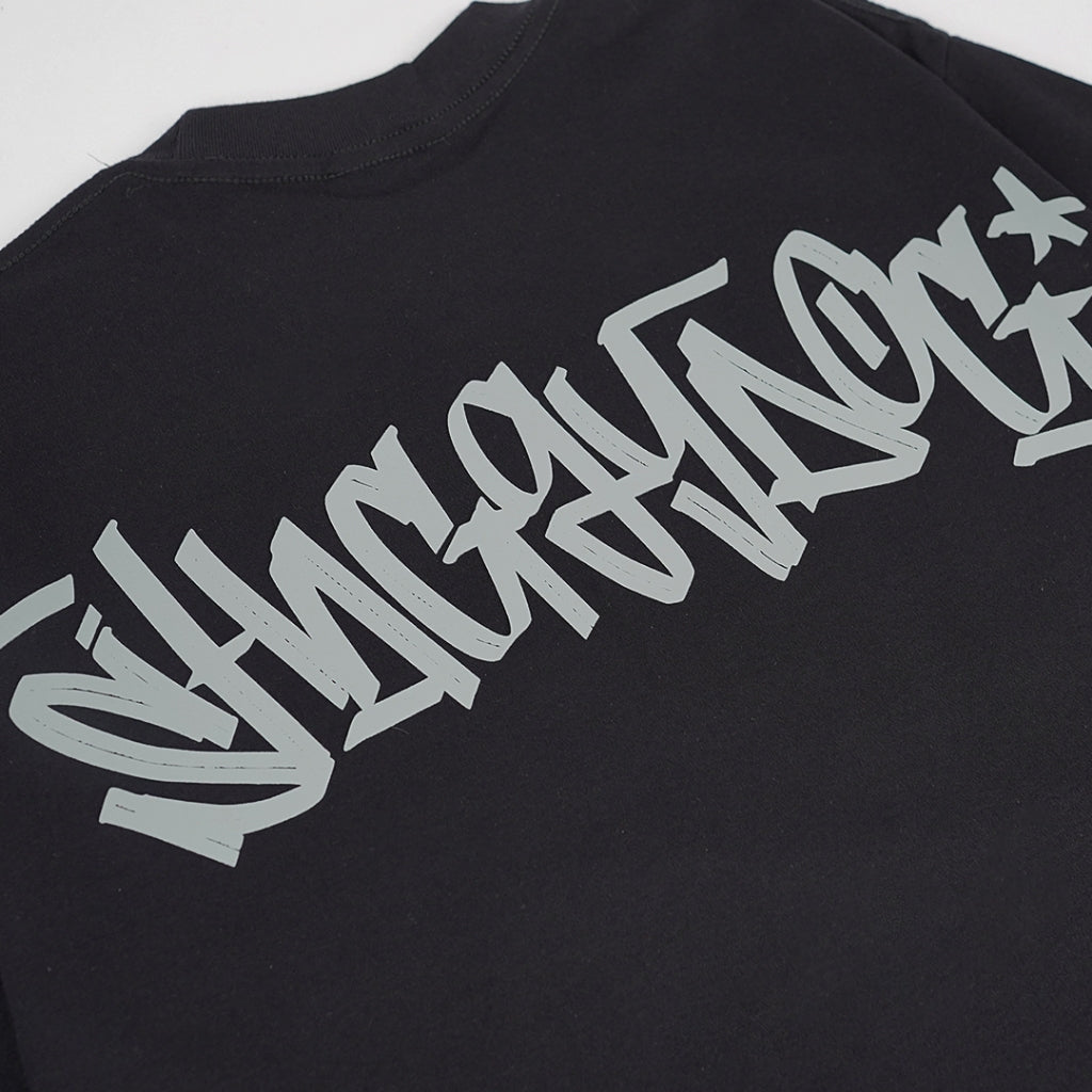 Kaos Oversize Official Merch Shaggydog Graffity x Dagadu - Hitam