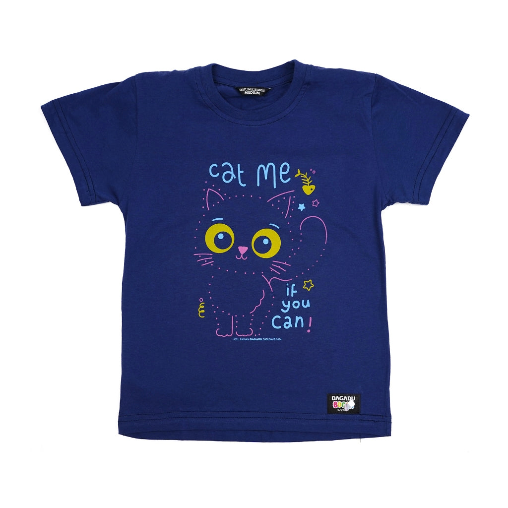 Dagadu Kaos Anak Usia 0-7 Tahun Catme - Blue Depth