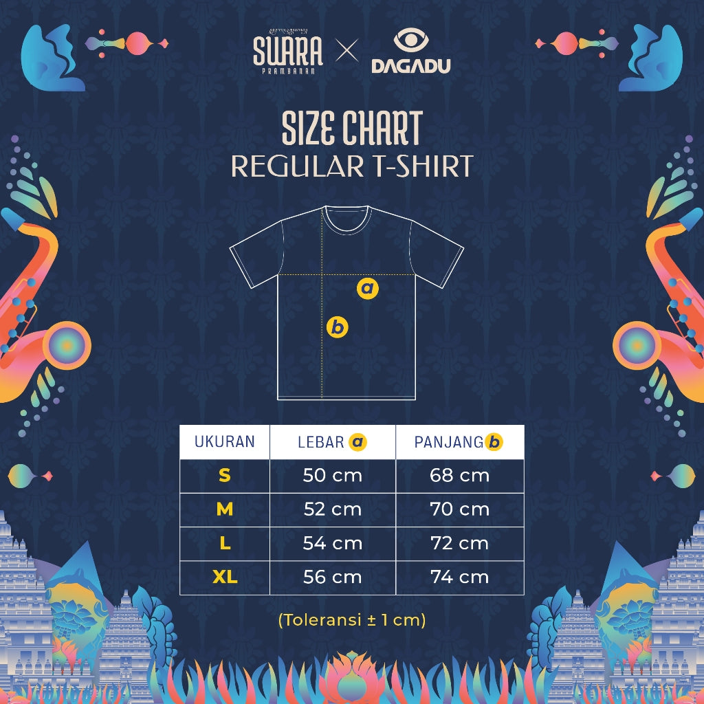 Dagadu Official Merch Swara Prambanan 2024 Kaos Swara Sakura - Merah