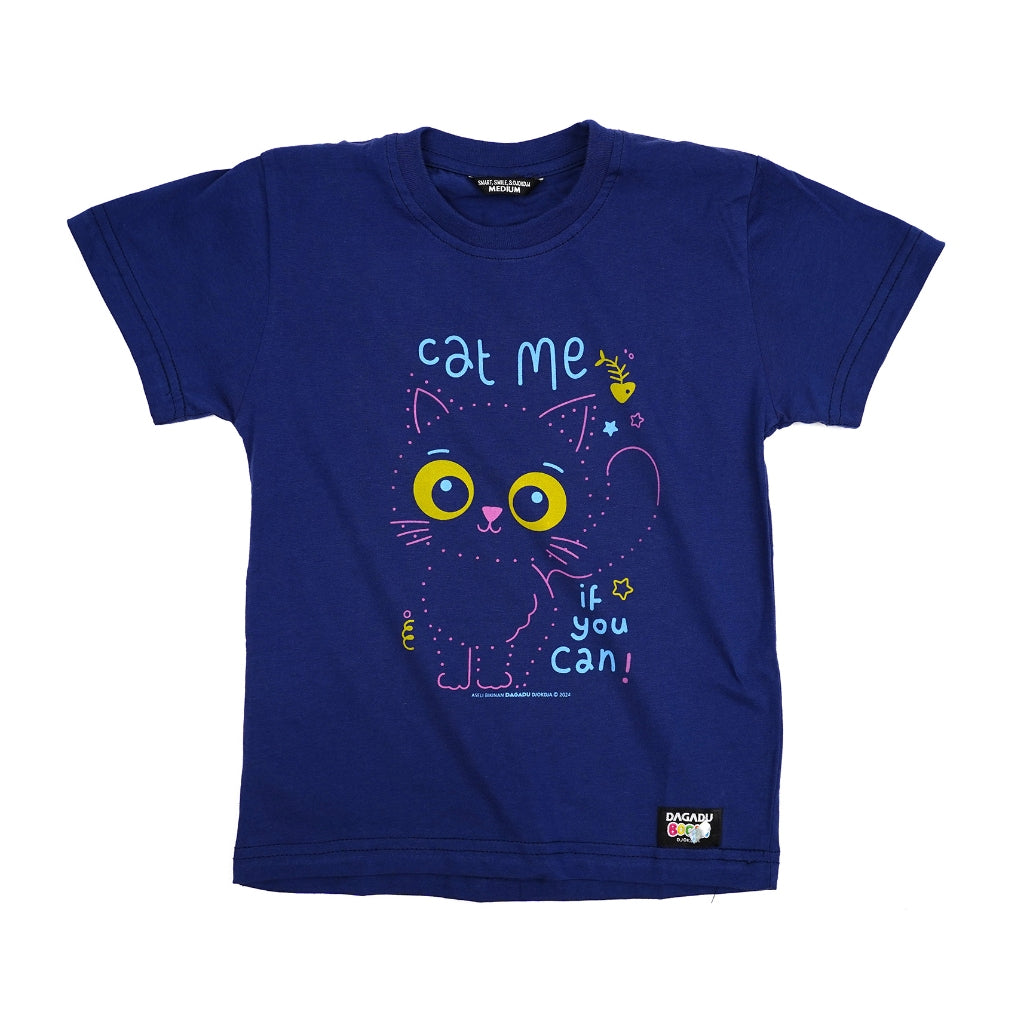 Dagadu Kaos Anak Usia 0-7 Tahun Catme - Blue Depth