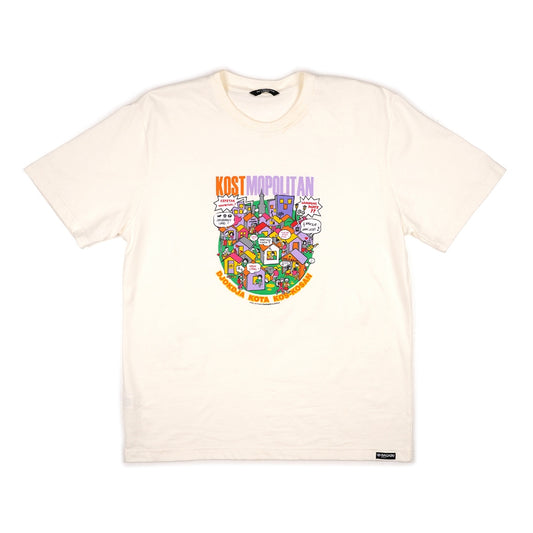 Dagadu Kaos Bigsize Mata lalu Kostmopolitan - Off White