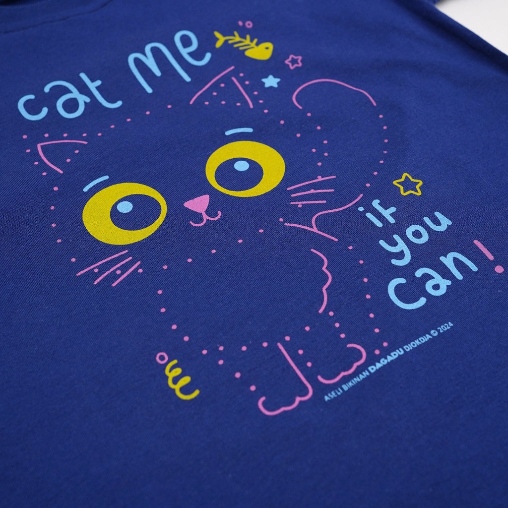 Dagadu Kaos Anak Usia 0-7 Tahun Catme - Blue Depth