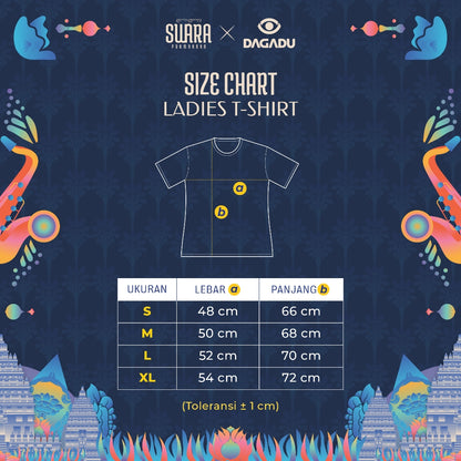 Dagadu Official Merch Swara Prambanan 2024 Kaos Ladies Queen of Festival