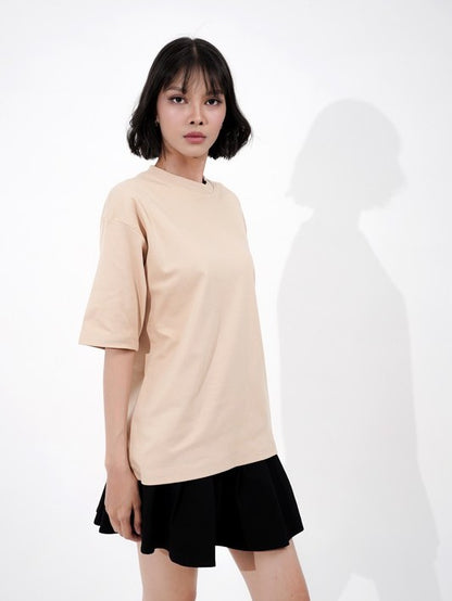 Dagadu Kaos Adhemax Oversize Stylish - Beige