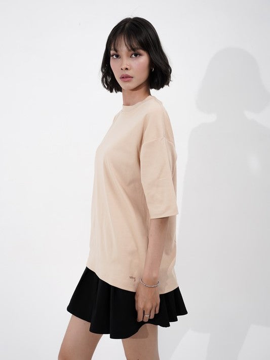 Dagadu Kaos Adhemax Oversize Stylish - Beige