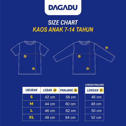 Dagadu Kaos Anak Usia 7-14 Tahun Xpress - Navy