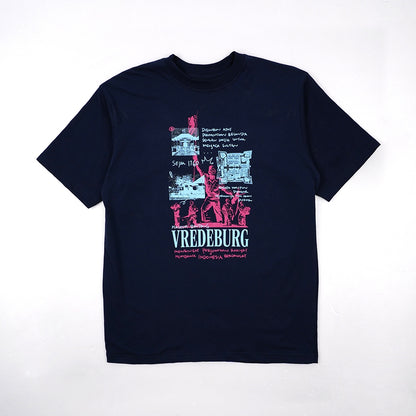 Dagadu Official Merch Museum Benteng Vredeburg Kaos - Navy