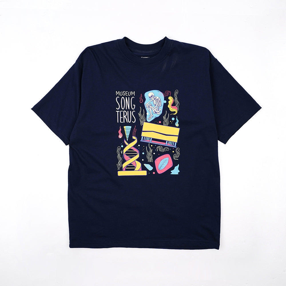 Dagadu Official Merch Museum Song Terus Kaos – Navy