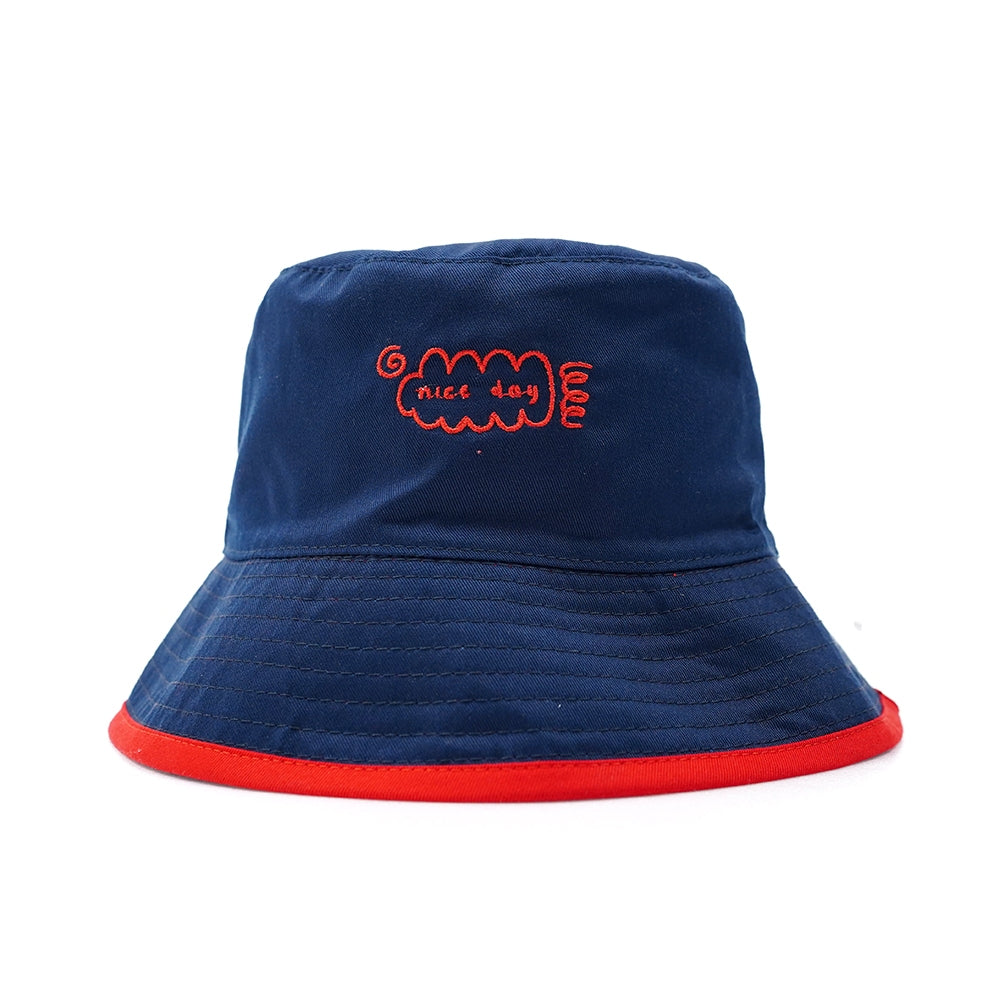 Topi nice day - Biru list merah