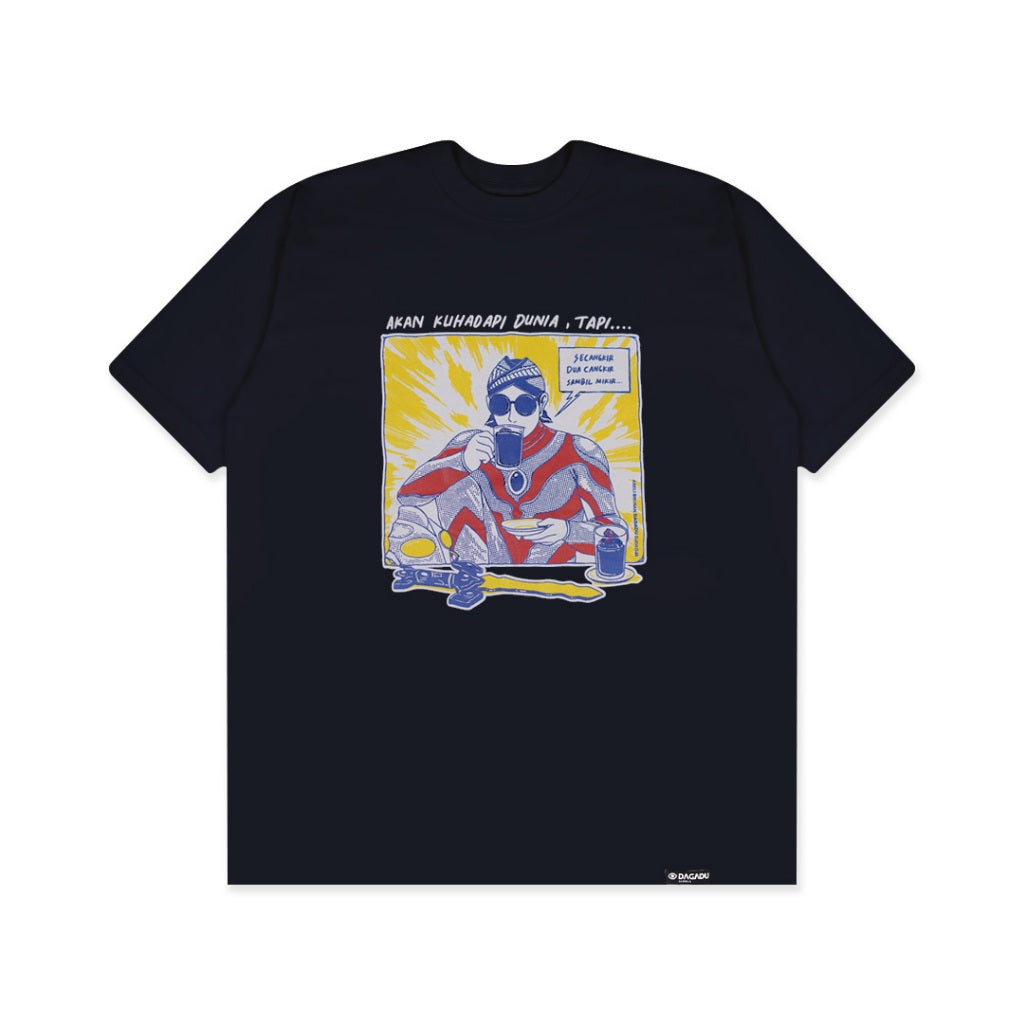 Dagadu T-Shirt Regular Akan Ku Hadapi | Kaos Lengan Pendek Pria Wanita | Cotton Combed
