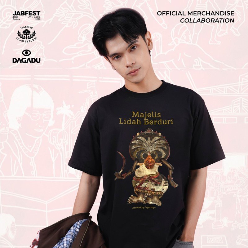Dagadu X Jabfest Majelis Lidah Berduri 2026 Kaos Pria Lengan Pendek