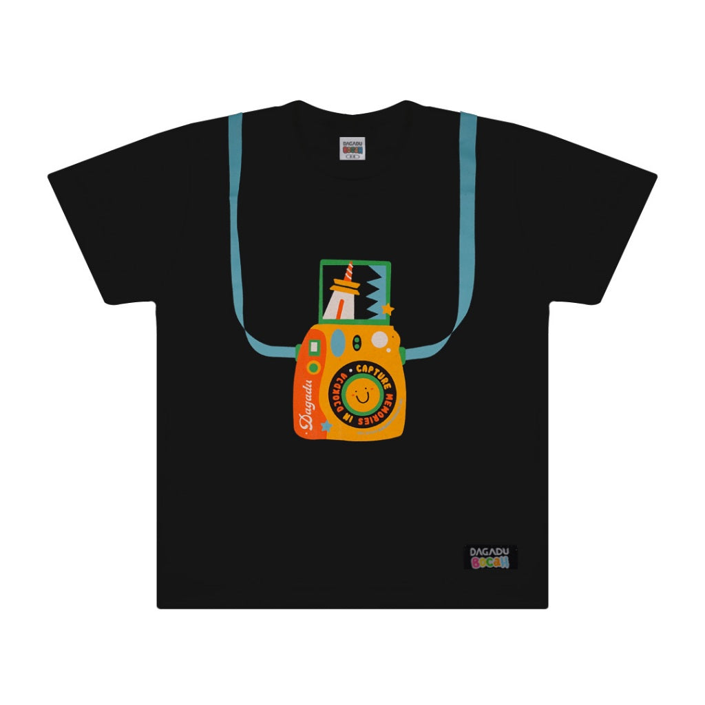 Dagadu Kids T-Shirt Capture Jogja | Kaos Anak Laki-laki Perempuan | Cotton Combed