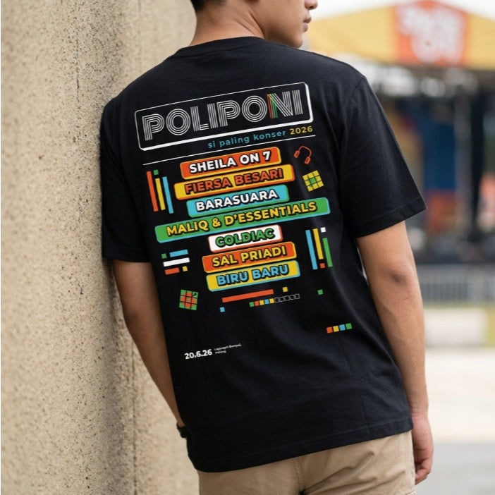 Kaos Reguler Official Merch Poliponi x Dagadu Malang 2026