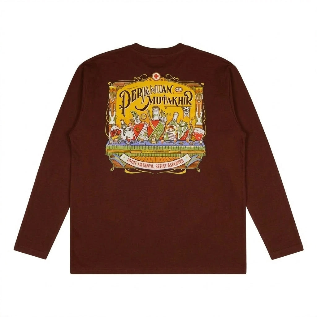 Dagadu T-shirt Long Sleeve Perjamuan Terakhir - Kaos Unisex