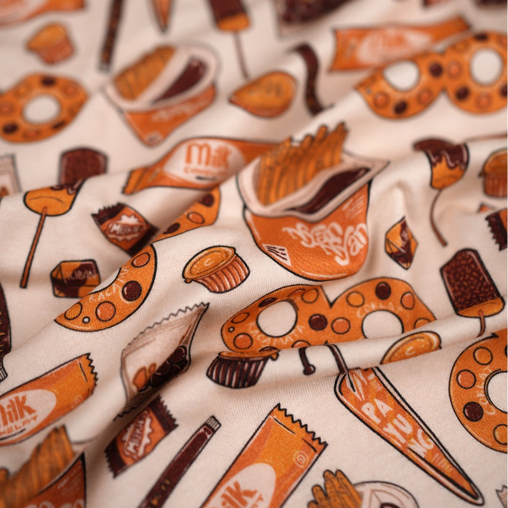 Dagadu Kids T-Shirt Set Coklat | Kaos Anak Laki-laki Perempuan | Baju Set Kaos dan Celana |Cotton Combed