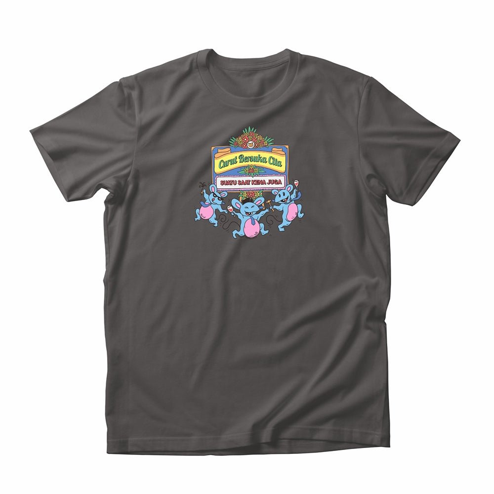 Dagadu T-shirt Regular Curut Suka Cita - Kaos Unisex