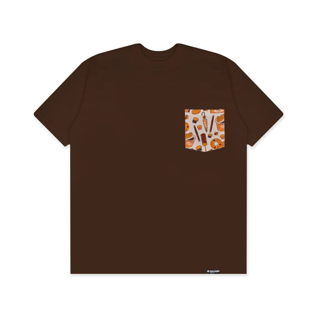 Dagadu T-Shirt Regular Coklat | Kaos Lengan Pendek Pria Wanita | Cotton Combed