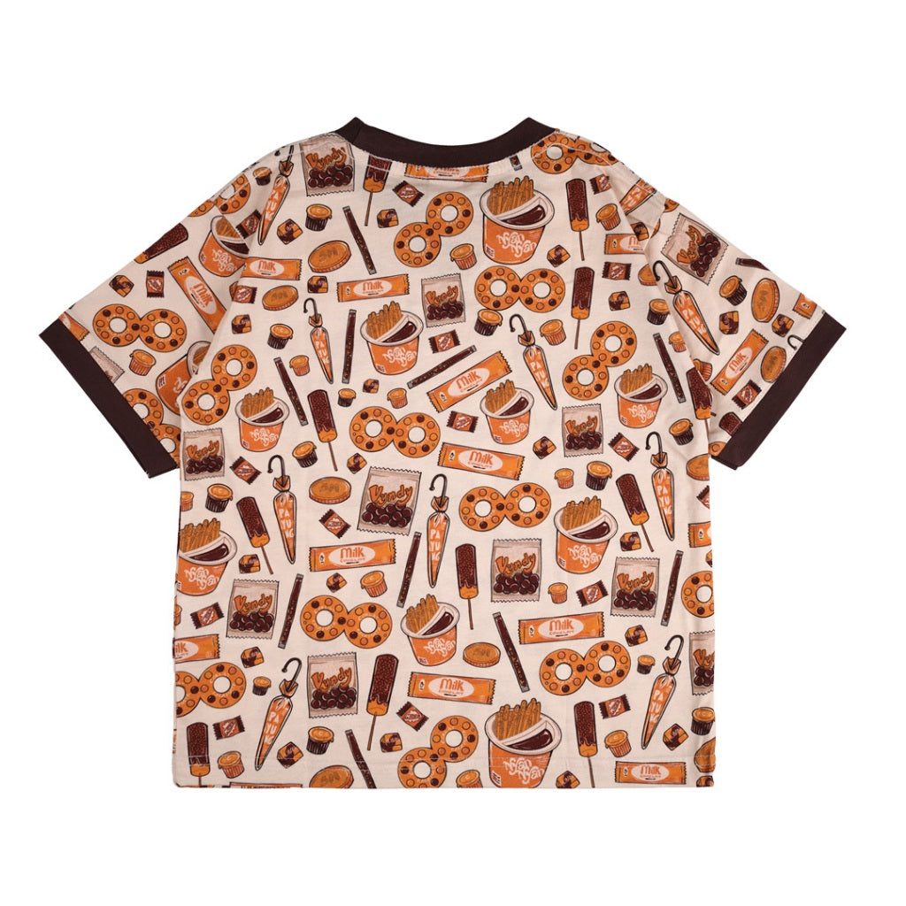 Dagadu Kids T-Shirt Set Coklat | Kaos Anak Laki-laki Perempuan | Baju Set Kaos dan Celana |Cotton Combed