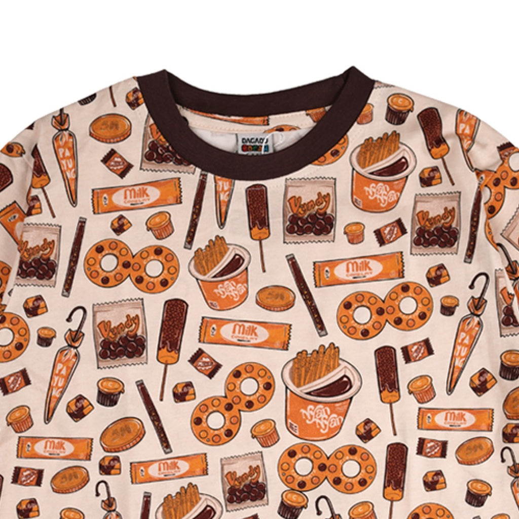 Dagadu Kids T-Shirt Set Coklat | Kaos Anak Laki-laki Perempuan | Baju Set Kaos dan Celana |Cotton Combed