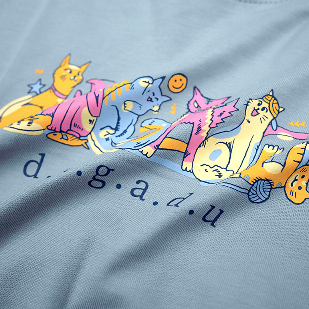 Dagadu Kaos Anak 0-7 Tahun Dakucing - Sky Blue
