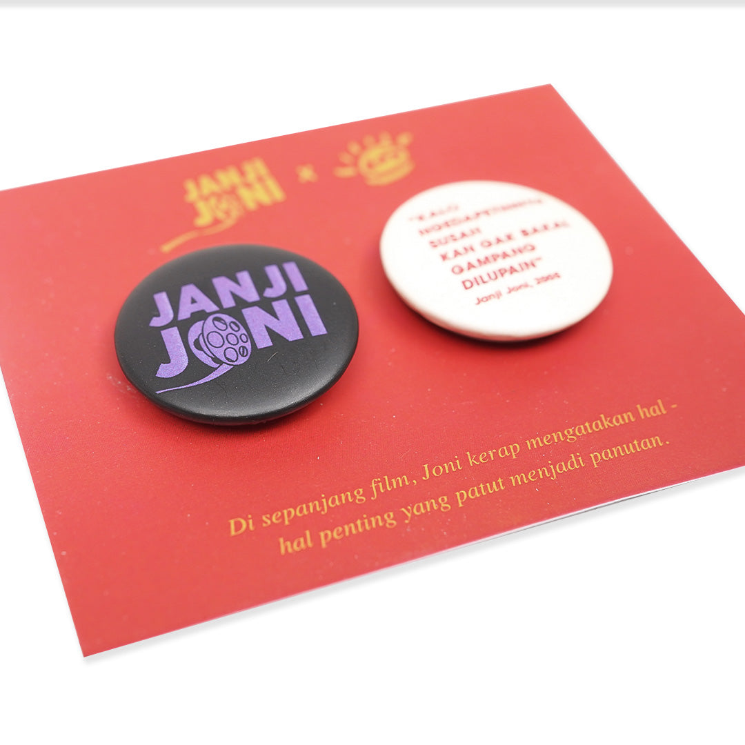 Pin Button Merch Janji Joni X Dagadu