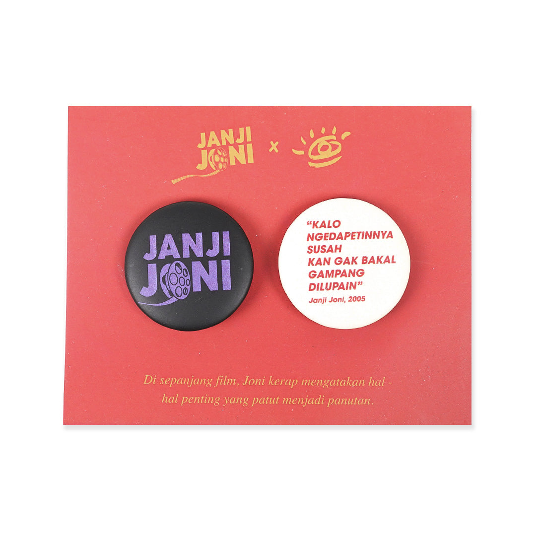 Pin Button Merch Janji Joni X Dagadu